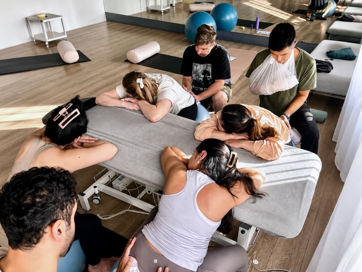 Hands-on learning during The Confident Birth Partner workshop